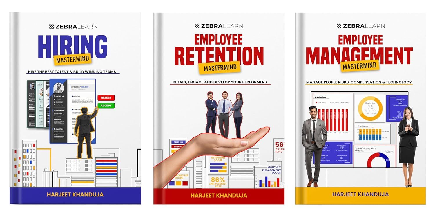 Covers of Hiring Mastermind, Employee Retention Mastermind and Employee Management Mastermind