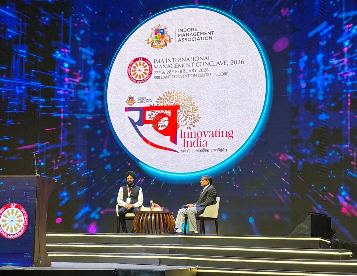 Harjeet in a fireside chat at the IMA International Management Conclave 2026